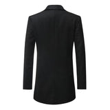 Men's Solid Color Mid-length Single-breasted Coat 68376808X