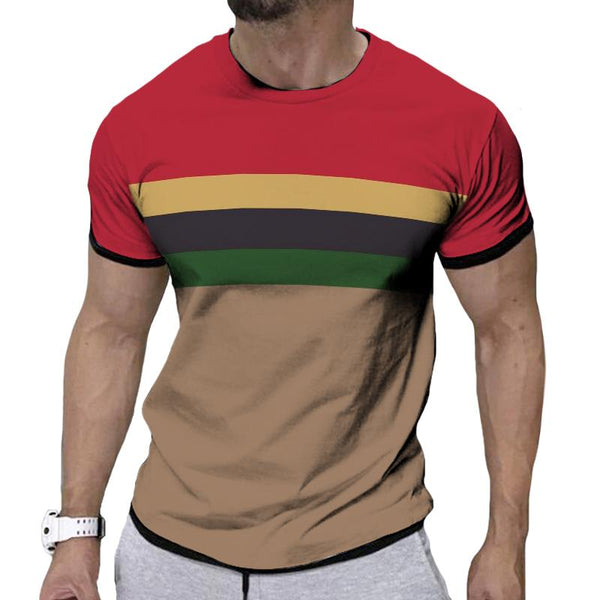 Men's Retro Simple Short Sleeve Round Neck T-Shirt 54874346TO