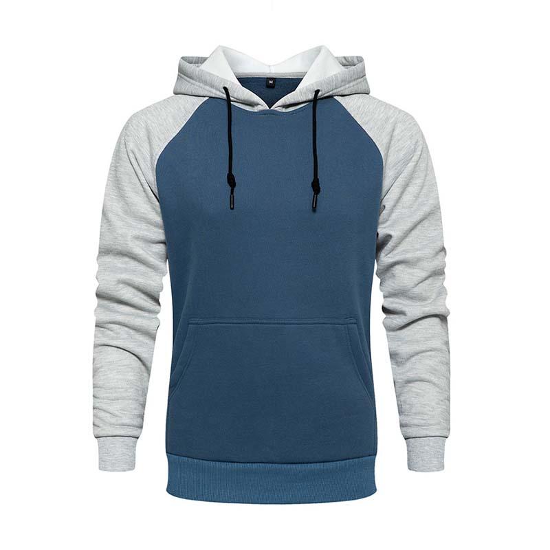 Men's Retro Classic Casual American Street Colorblock Hoodie 09956399K