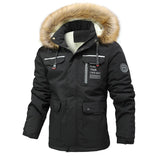 Men's Hooded Plush Thick Mid-length Coat 80725047U