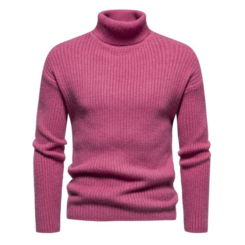 Einfarbiger Rollkragenpullover für Herren 40059462X