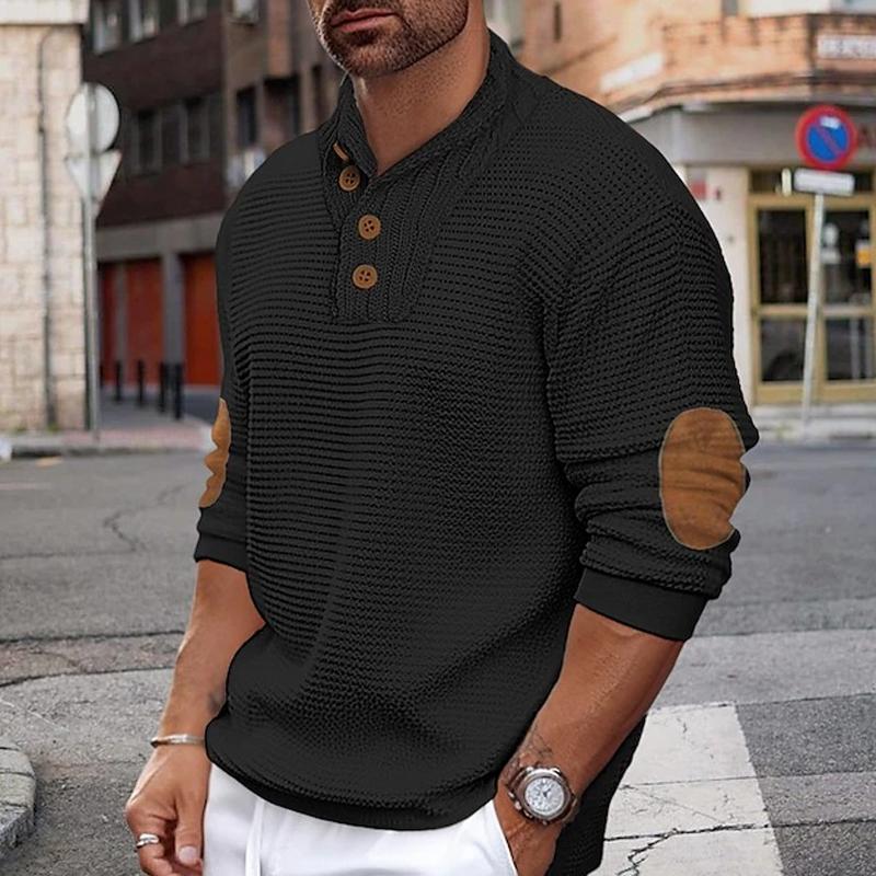 Men's Casual Colorblock Knitted Pullover Sweater 46566504X