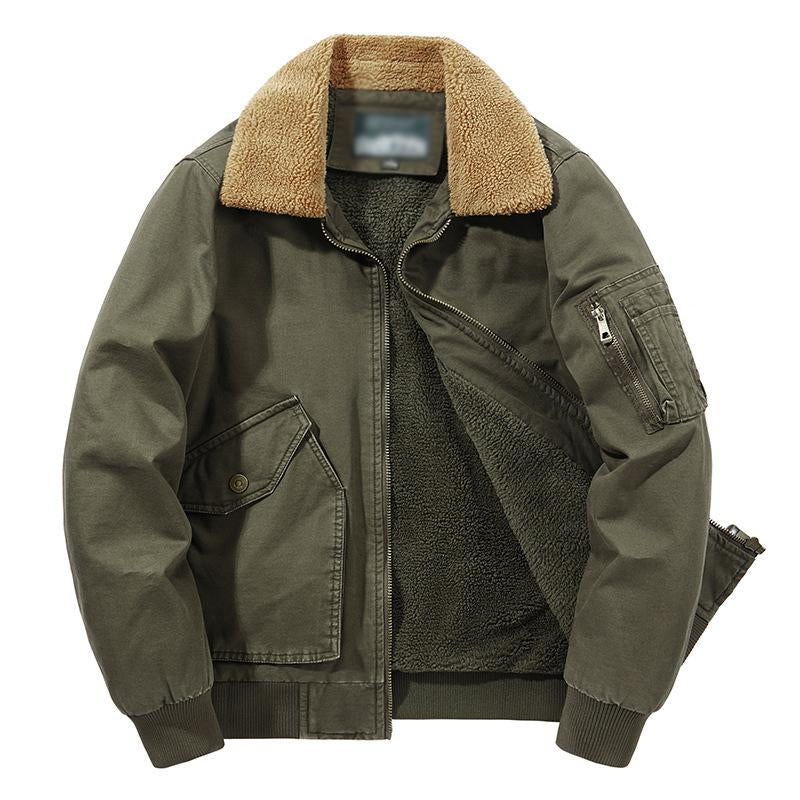 Veste épaisse en polaire Sherpa à col montant pour homme 70425392U