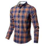 Men's Plaid Print Long Sleeve Shirt Casual Shirt 64556509X