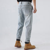 Men's Vintage Solid Stretch Straight Jeans 20991822Y