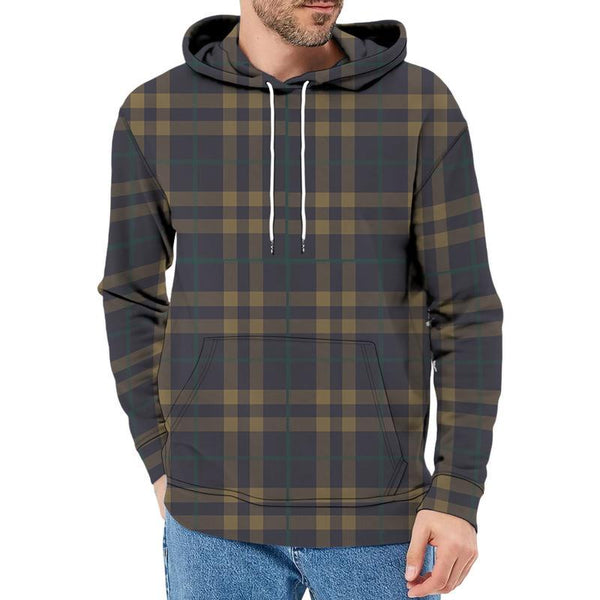 Men's Casual Hooded Plaid Print Sweatshirt 89949100X
