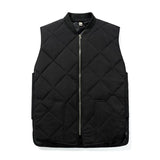 Men'S Vintage Solid Color Quilted Cotton Vest 58381424Y