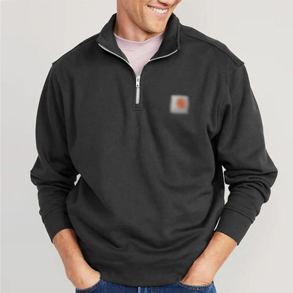 Men'S Vintage Half-Zip Lapel Sweatshirt 77103291Y