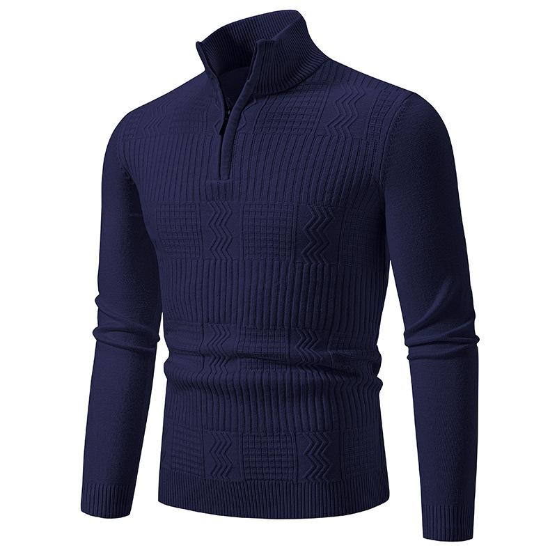 Maglione pullover da uomo casual caldo slim fit con collo alto 18888075F