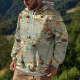 Men's Retro Street Casual Print Hooded Sweatshirt 52240122X