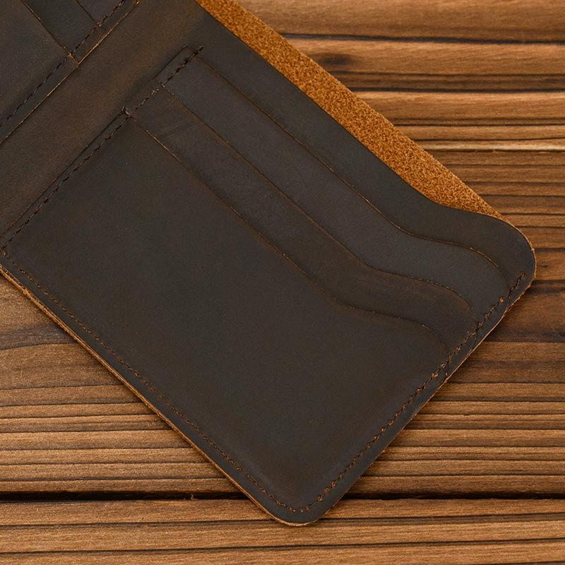 Men's Top Layer Cowhide Simple Short Wallet 16911881U