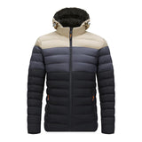 Men's Casual Contrast Color Patchwork Hooded Warm Zipper Padded Jacket 23417716M
