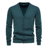 Men's Simple Casual Solid Color Knitted Cardigan 93835126X