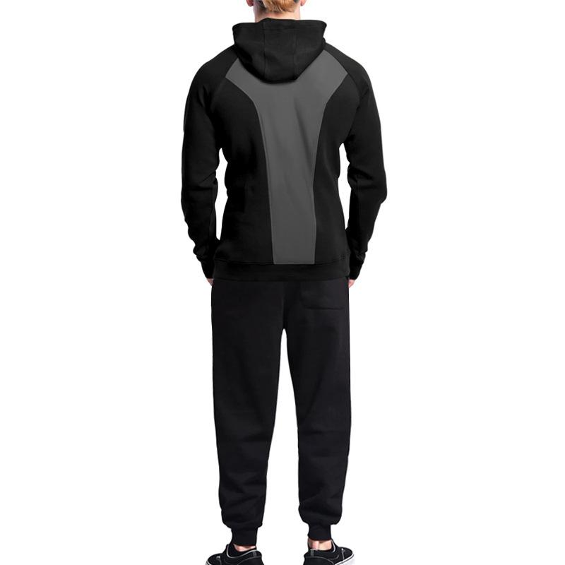 Men's Casual Sports Hooded Sweatshirt and Pants Set 40449104Y