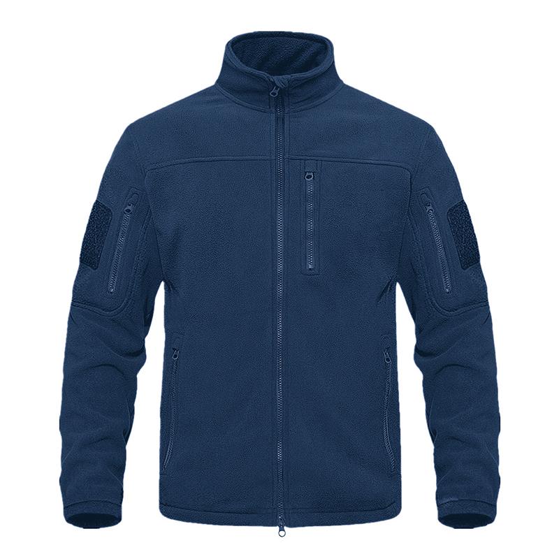 Men's Casual Outdoor Tactical Polar Fleece Stand Collar Warm Jacket 12773761M