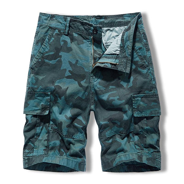 Men's Casual Outdoor Camouflage Multi-Pocket Cargo Shorts 04084768M