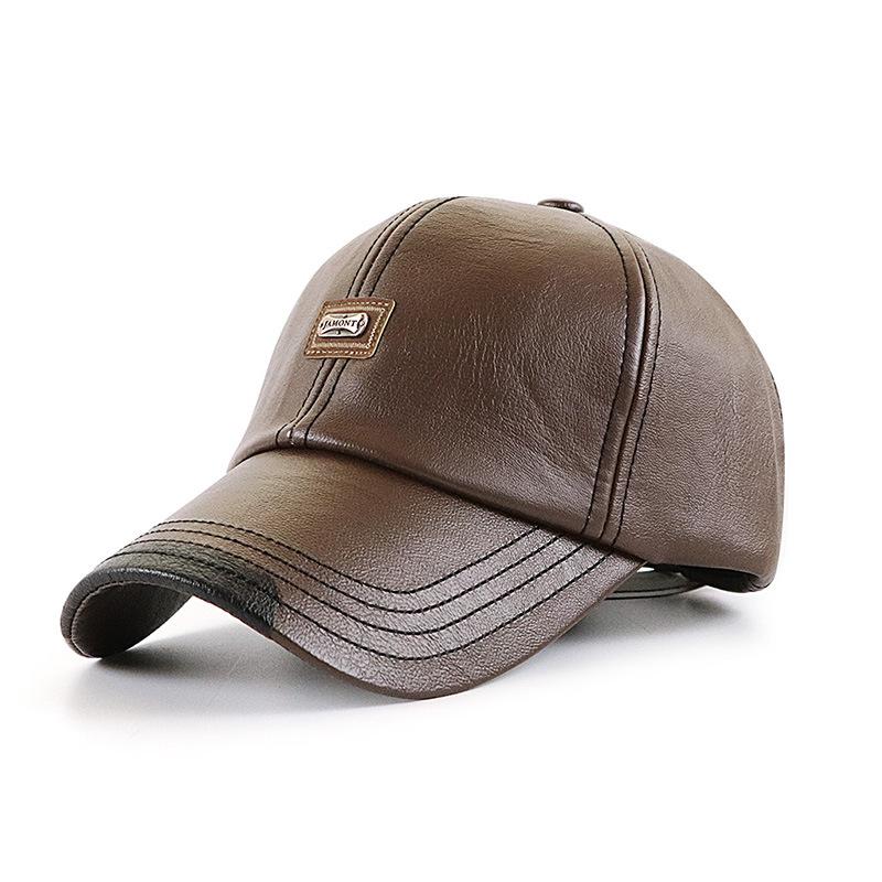 Gorra de béisbol de cuero vintage para hombre 76173467K