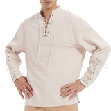 Men's Vintage Lace-Up Polo Shirt 18155999U