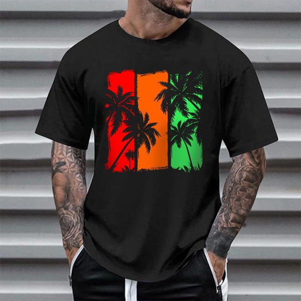 Men's Casual Hawaiian Coconut Short Sleeve T-Shirt 31863887TO