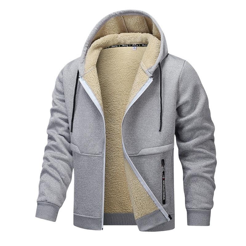 Men's Sherpa Thickened Hooded Jacket 79748172U