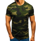 Men's Printed Camouflage Round Neck Short Sleeve T-Shirt 55231359X