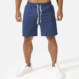 Men's Solid Loose Elastic Waist Sports Casual Shorts 76879406Z