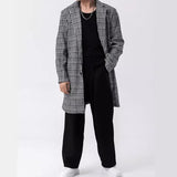 Men's Lapel Printed Mid-length Coat 48566300U