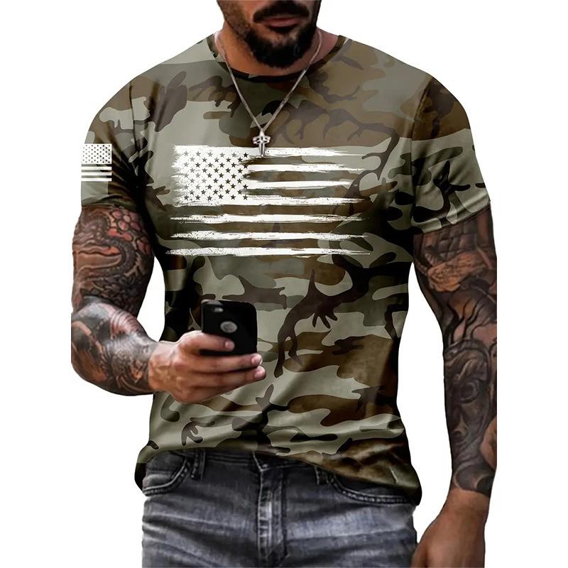 Men's Outdoor Camouflage Casual Short-sleeved T-shirt 34833530X