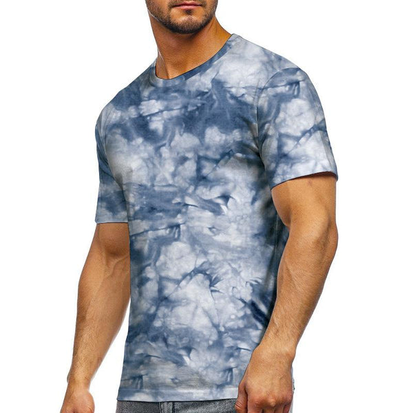 Men's Tie-Dye Printed Round Neck Short-Sleeved T-Shirt 10314691Y