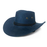 Men's Outdoor Sun Visor Suede Denim Wide Brim Hat 55191178U