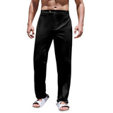 Men's Cotton and Linen Casual Outdoor Breathable Beach Pants 36728281X