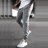 Men's Fashion Solid Multi-pocket Cargo Pants 23150007Z