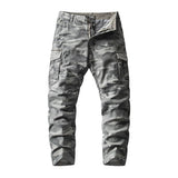 Men's Casual Outdoor Washed Camouflage Multi-pocket Cargo Pants 63394481M