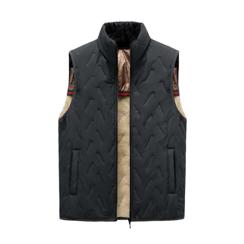 Men's Classic Casual Warm Down Cotton Stand Collar Vest 88142997K