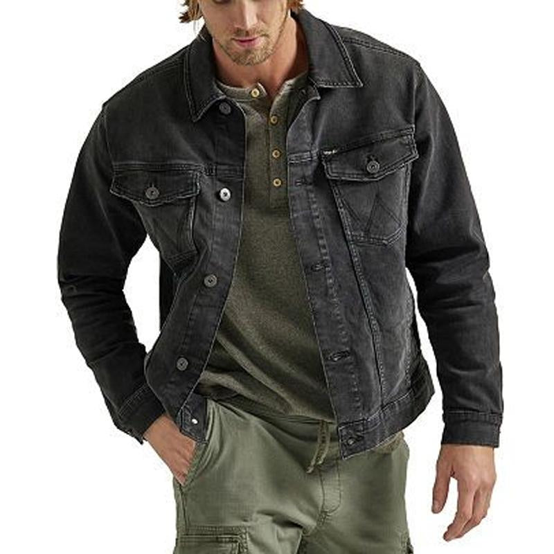 Men's Vintage Solid Denim Washed Jacket 07901632x – Manlytshirt