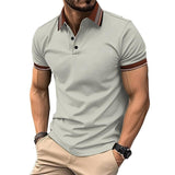 Men's Casual Lapel Button-Down Short Sleeve POLO Shirt 24406772X