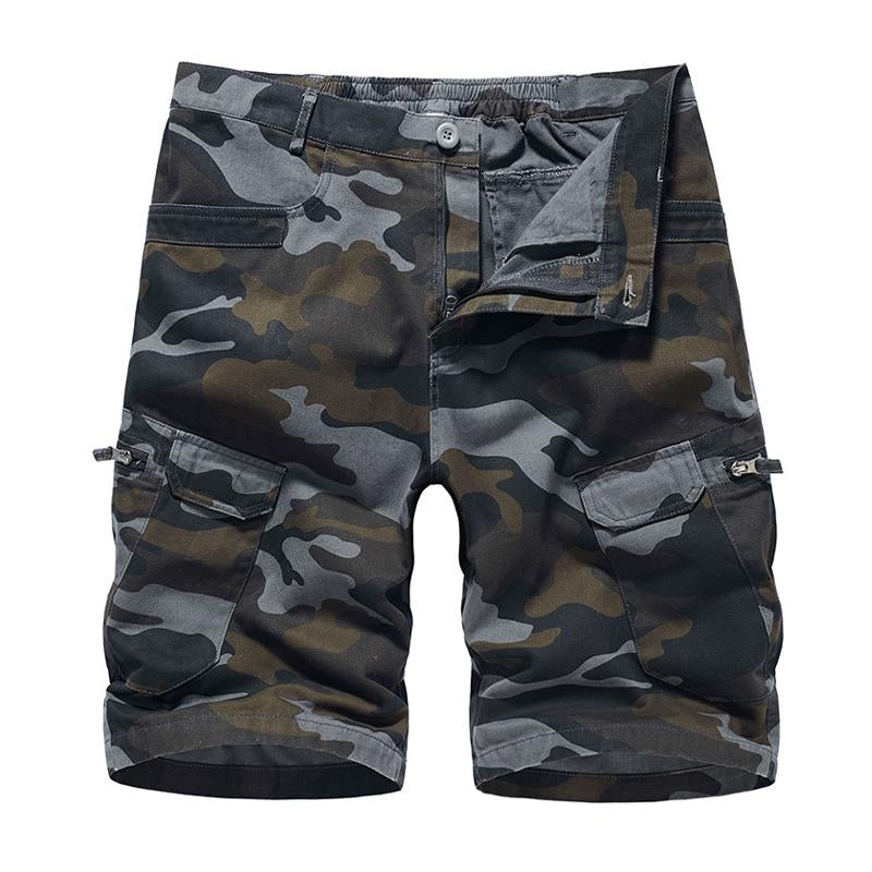 Men's Casual Camo Multi-Pocket Cargo Shorts 13611064Y