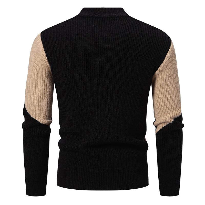 Men's Colorblock Half Turtleneck Knit Sweater 04653116U