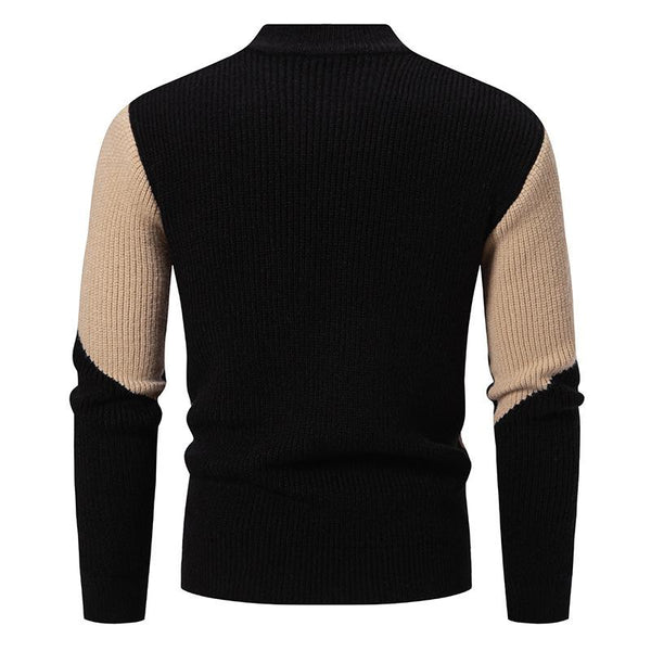 Men's Colorblock Half Turtleneck Knit Sweater 04653116U