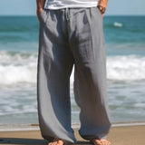 Men's Outdoor Casual Beach Solid Color Pants 37526144X