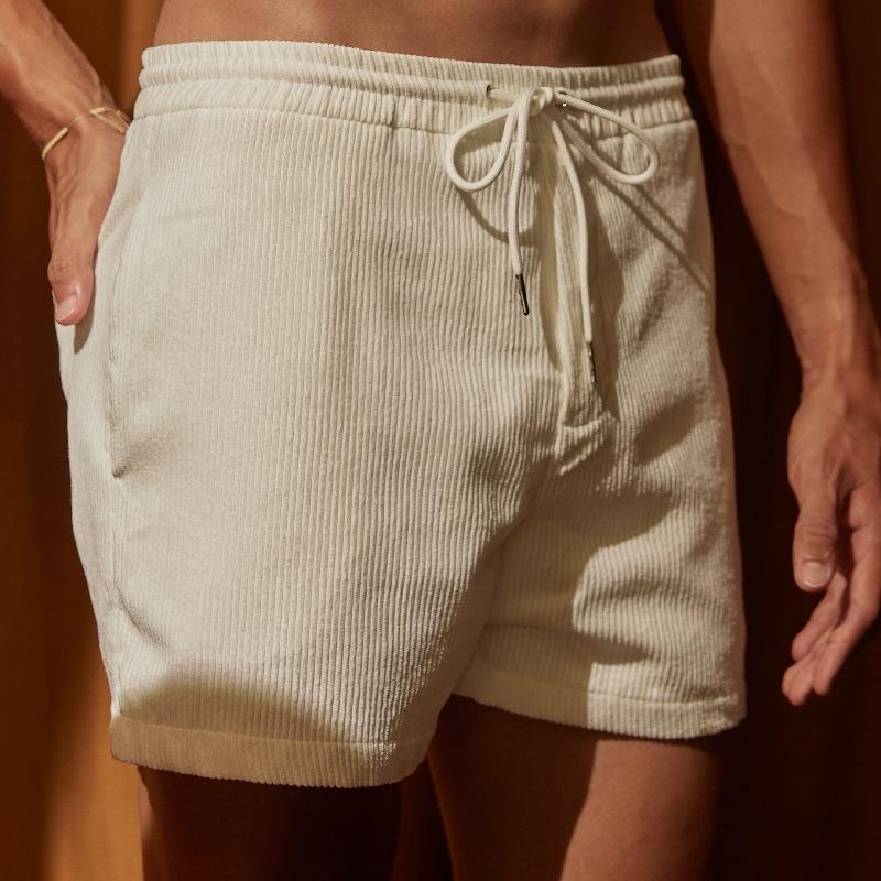 Men's Casual Solid Color Henley Collar Short Sleeve T-Shirt Elastic Waist Shorts Set 55250643M