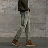 Men's Vintage Distressed Straight Jeans 35039230Y