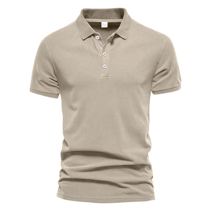 Men's Solid Color Short-sleeved Bottoming POLO Shirt 20127919X