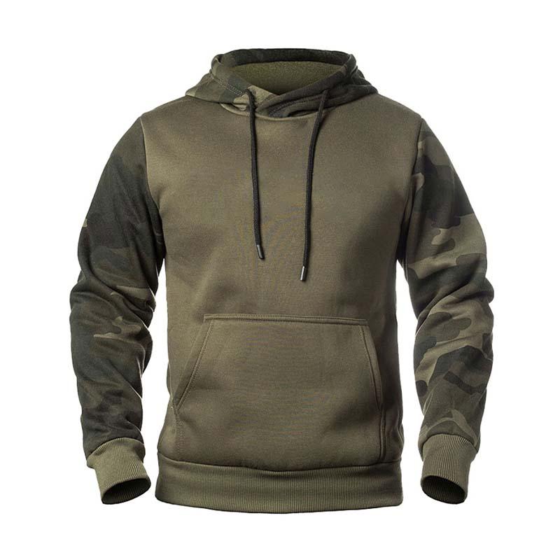 Men's Classic Retro American Style Trendy Color Matching Camouflage Hoodie 31801643K