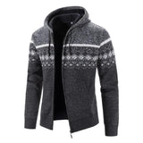 Men's Casual Loose Thickened Knitted Hoodie　18669549F