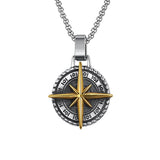 Vintage Casual Nautical Compass Necklace 79141445TO