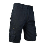 Men's Casual Cotton Washed Multi-Pocket Cargo Shorts 61549521M