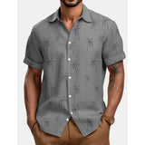 Men's Vintage Hawaiian Print Short Sleeve Shirt 86135137Y