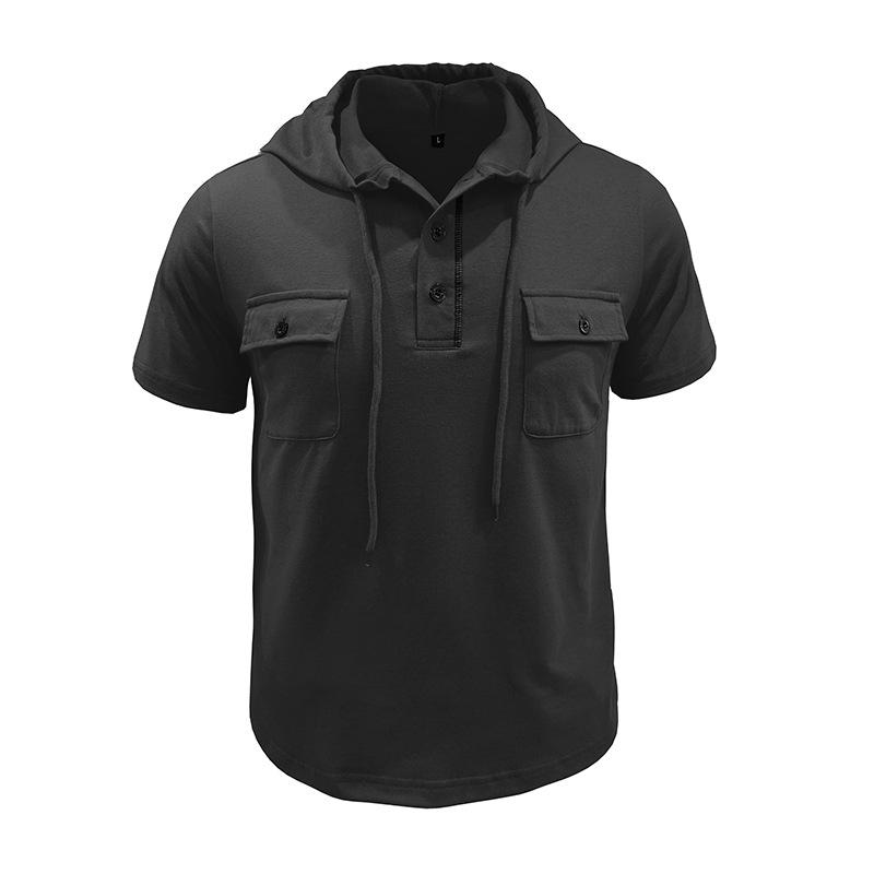 Men's Lapel Outdoor Pocket Short Sleeve POLO Shirt 29483956X