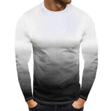 Men's Printed Sleeves Round Neck Long Sleeve T-Shirt 73347434U